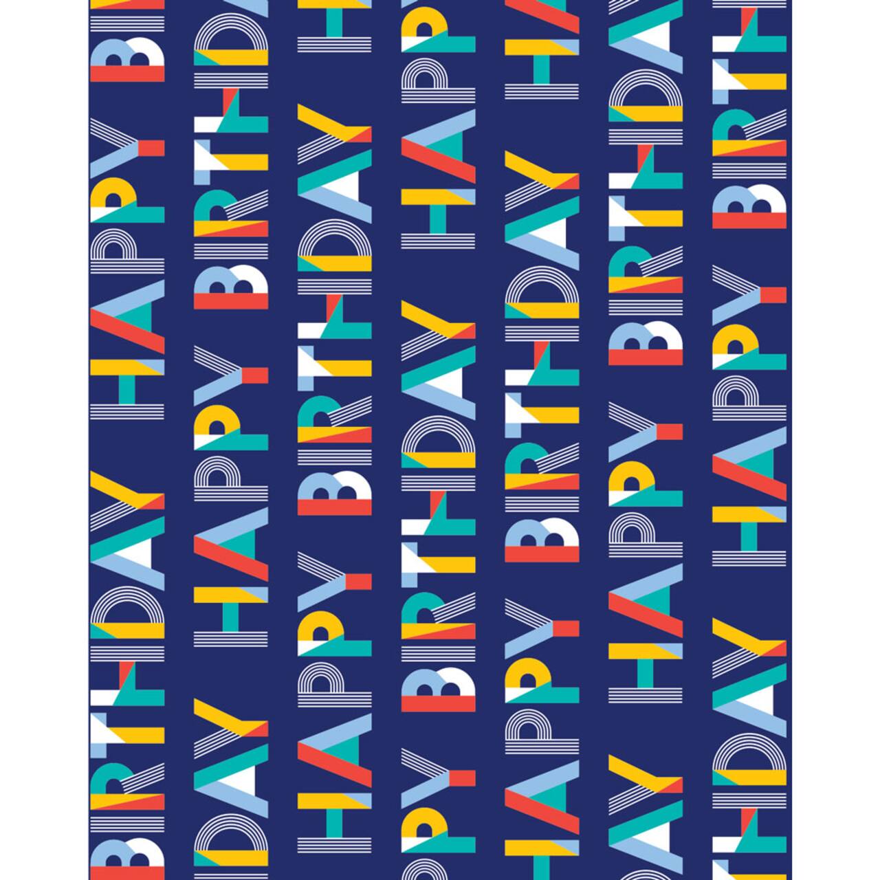 JAM Paper Rainbow Happy Birthday Design Tissue Paper, 12ct.
